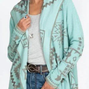 New Size L Johnny Was Biya Eleu Short Embroidered Cotton Hoodie Jacket